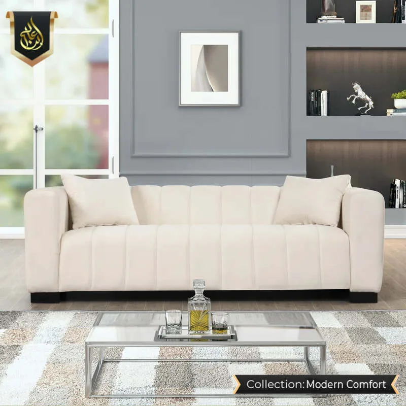 14 (3) Off-white sofa