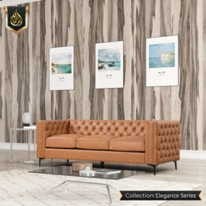 brown leather sofa