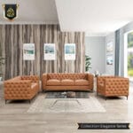 Leather sofa set