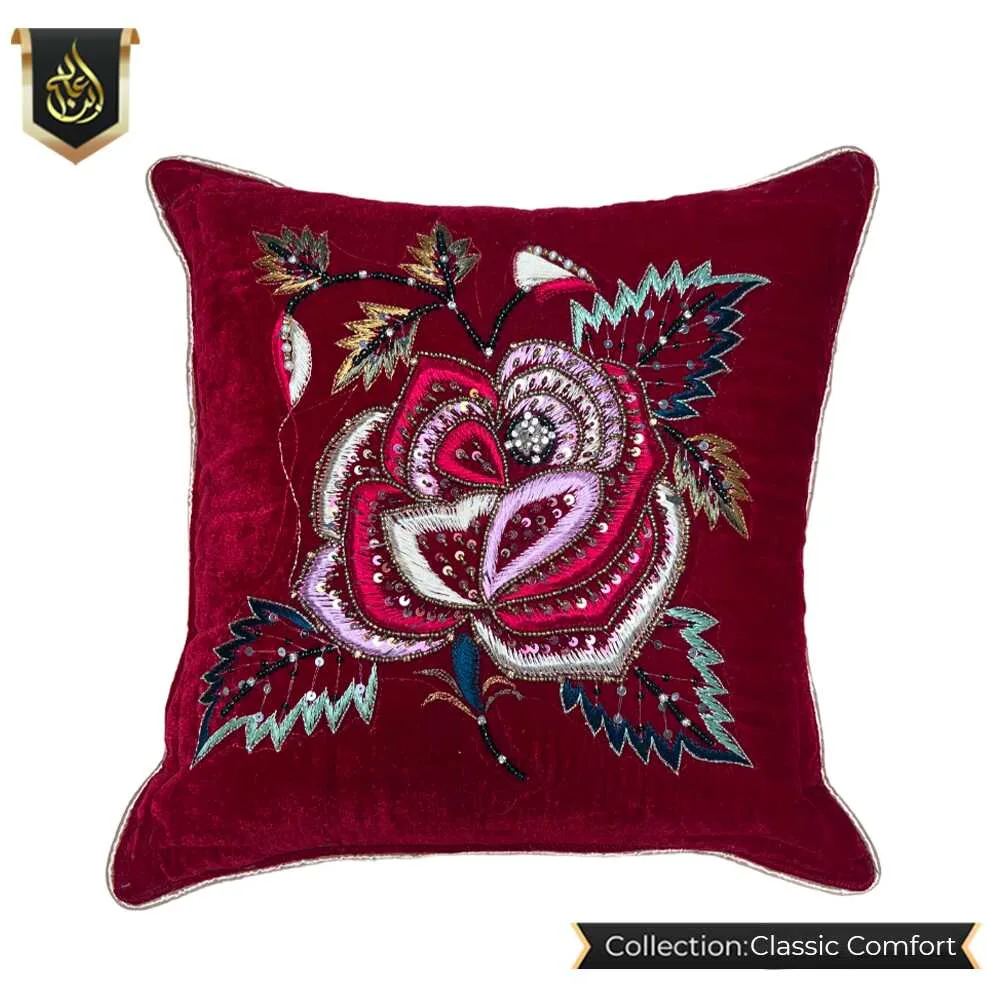 Embroidered cushion