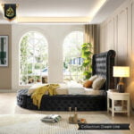 black bed