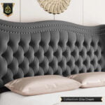 Dark gray bed