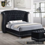 black bed