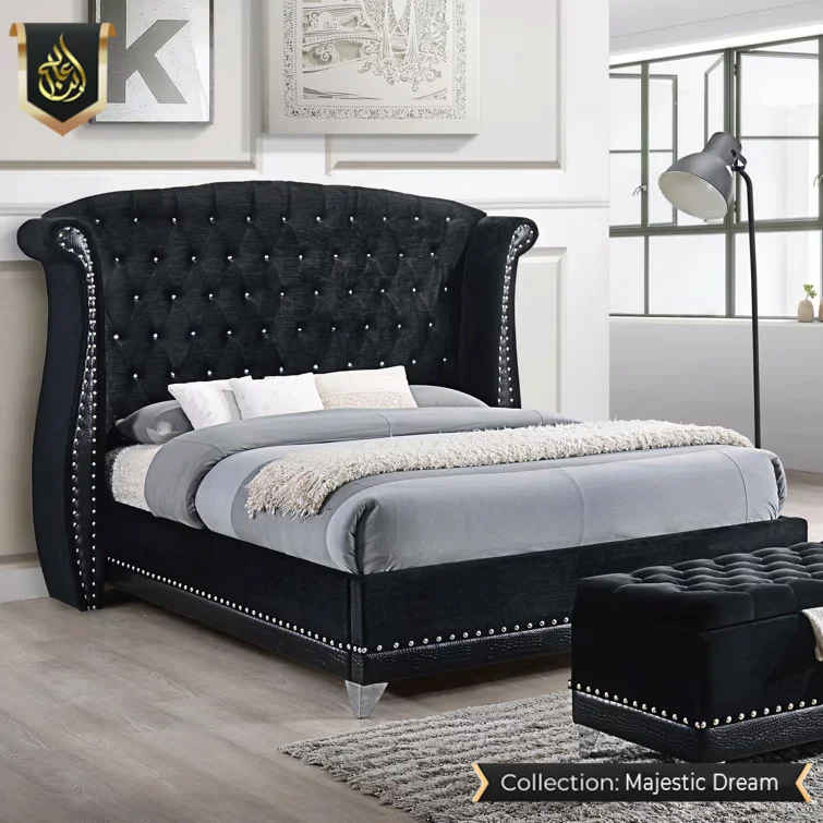black bed