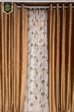 golden curtains