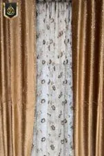 golden curtains