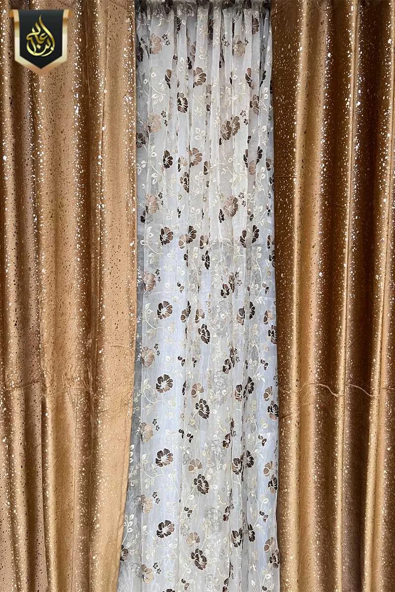 golden curtains