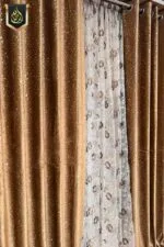 golden curtains