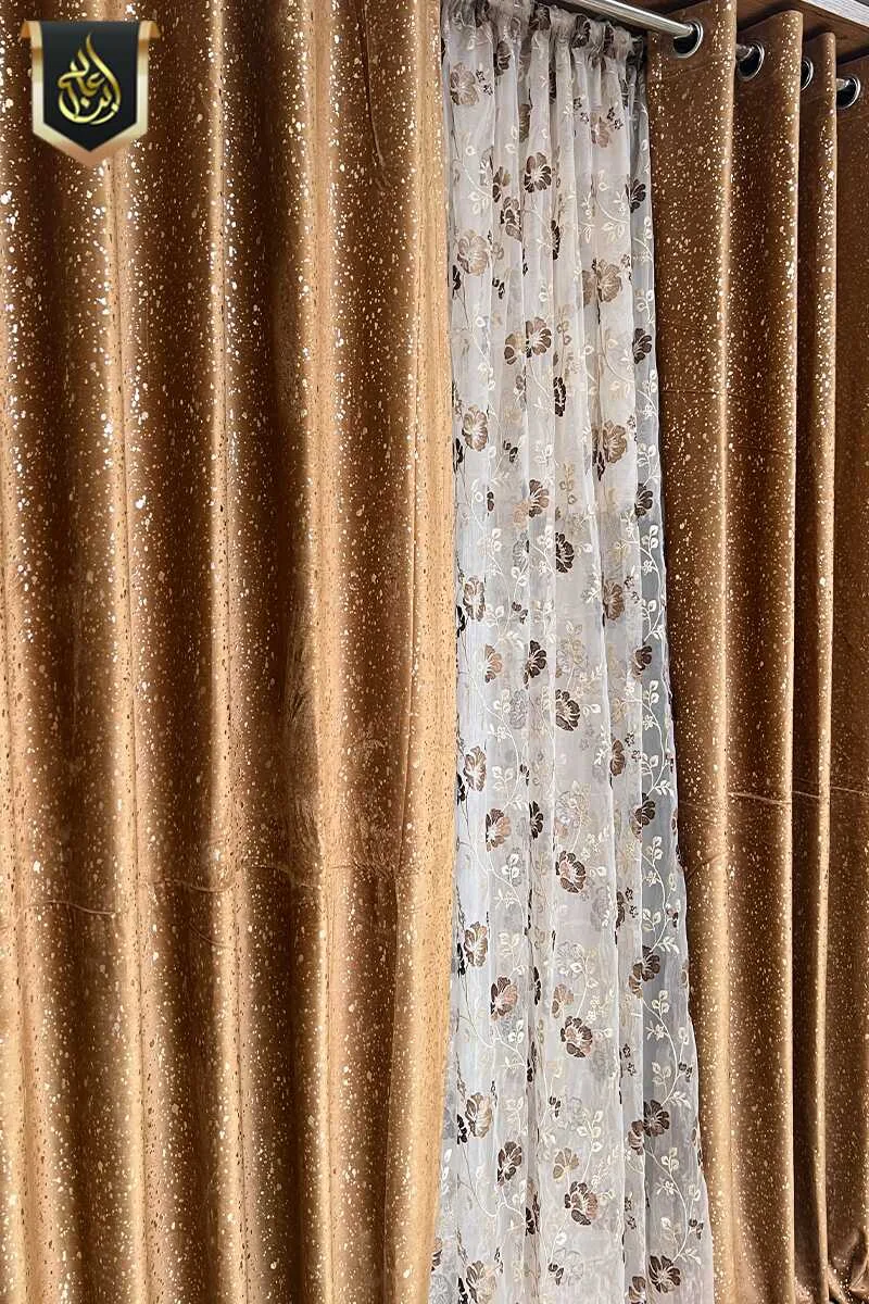 golden curtains