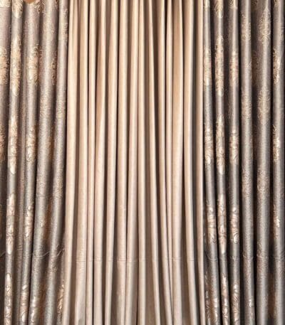 golden curtains
