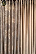 golden curtains