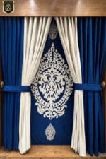 Velvet Glide Blue Curtains